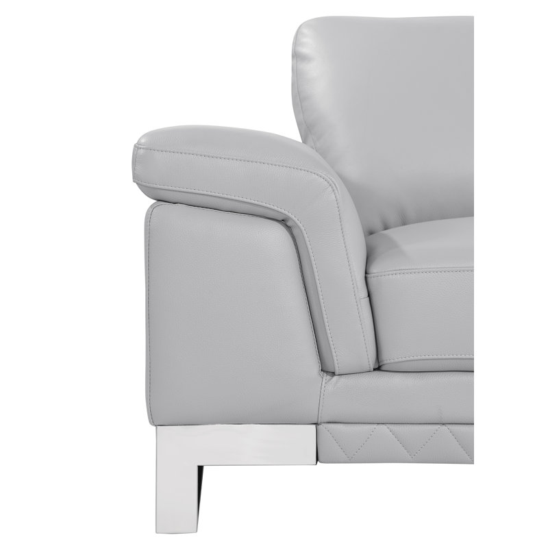 Orren Ellis Aiert Luxury Italian Leather 2 Piece Living Room Set